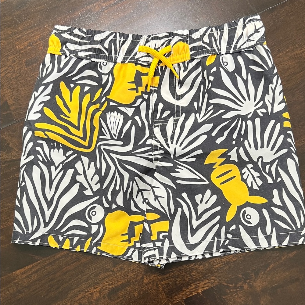 Pokemon Kids Swim Trunks - Black and Yellow
